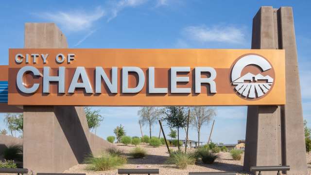 A City of Chandler sign.