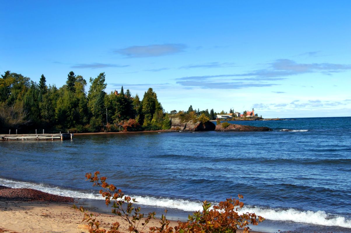 A lighthouse by Lake Superior.