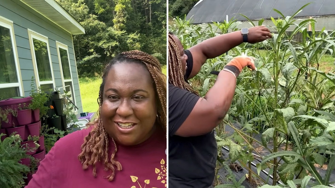 Barbara giving a garden tour.