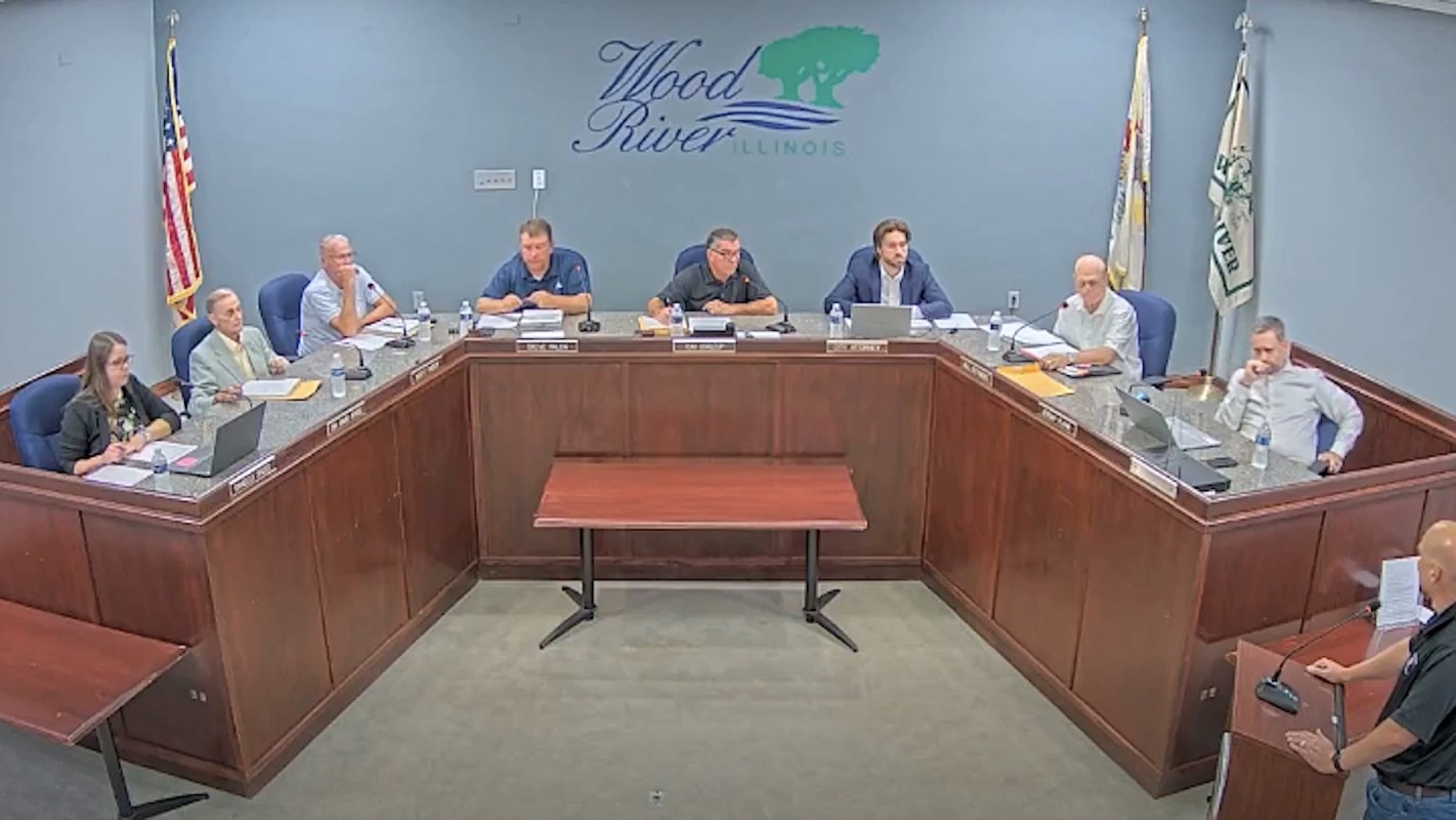 A Wood River City Council meeting.