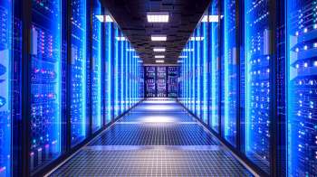 A server room in a data center.