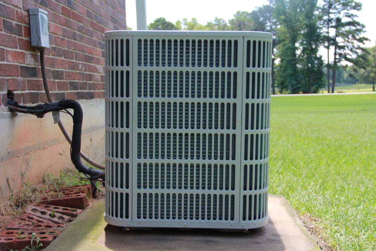 An outdoor AC unit.