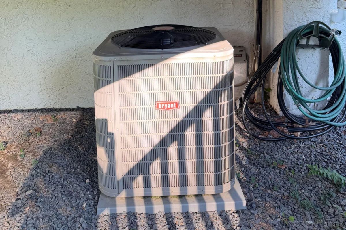 An outdoor AC unit.