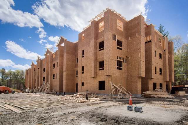 Apartments under construction.