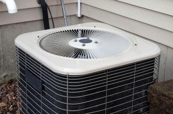 An outside air conditioning unit.