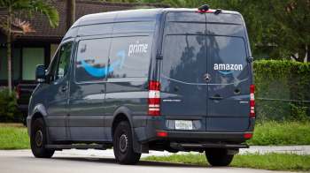 An Amazon delivery van.