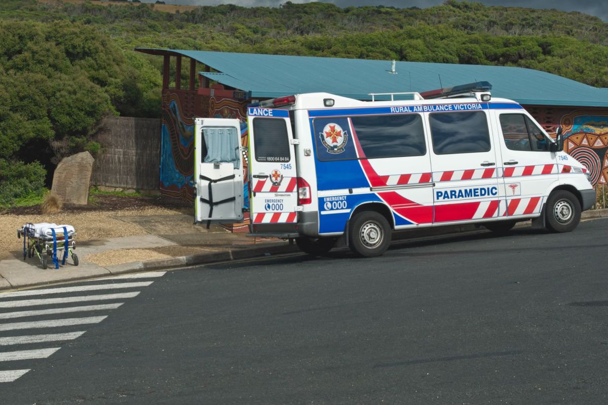 An ambulance.