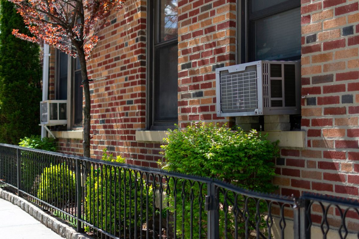 Apartments with AC units.