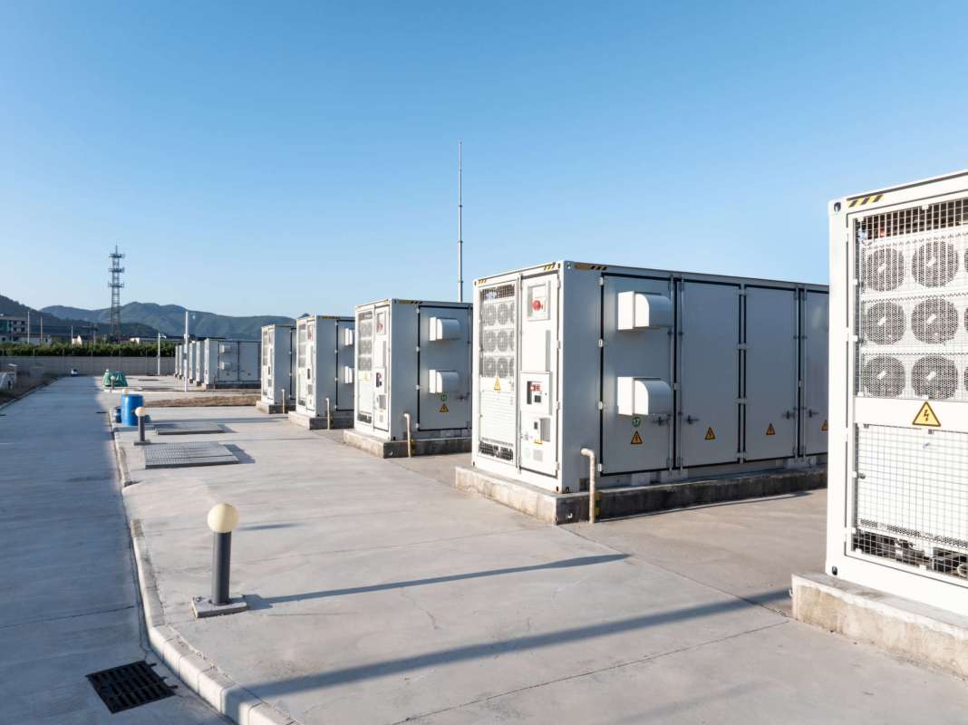 Battery storage units.