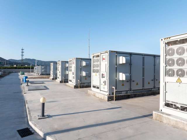 Battery storage units.