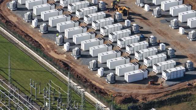 A battery storage facility.