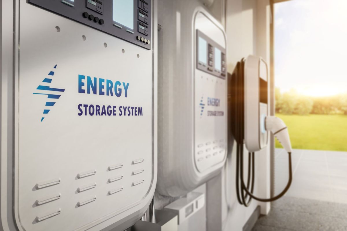 A home battery system.
