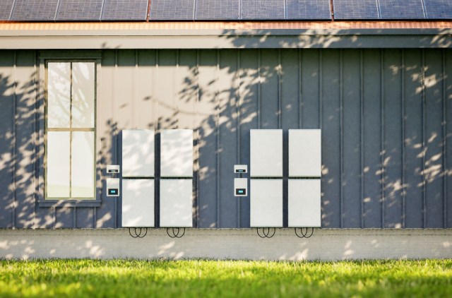 A home battery storage system.