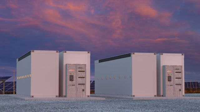 A battery storage facility.