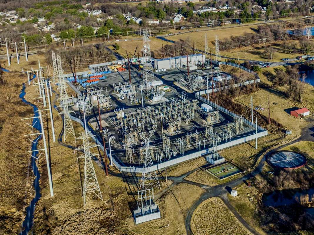 An electric substation.