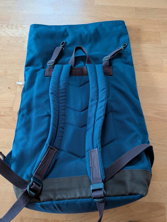 A blue backpack.