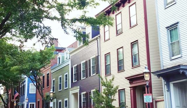 Historic townhomes.