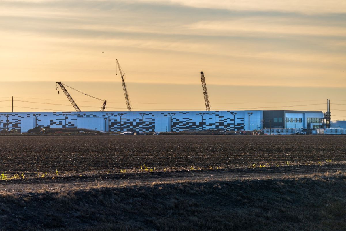 The construction site of a data center.