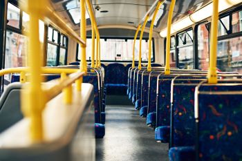 Seats on a bus.