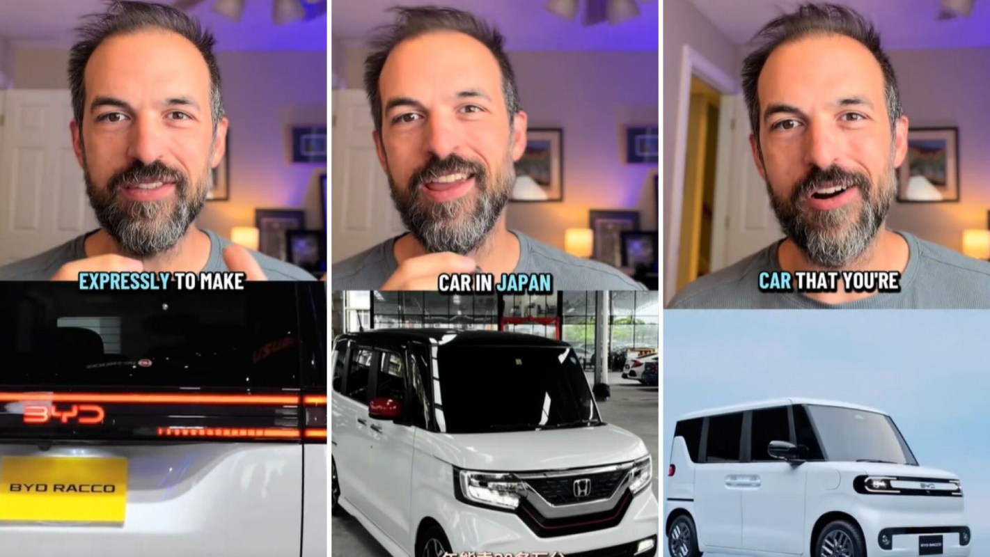 A man talking about BYD vehicles.