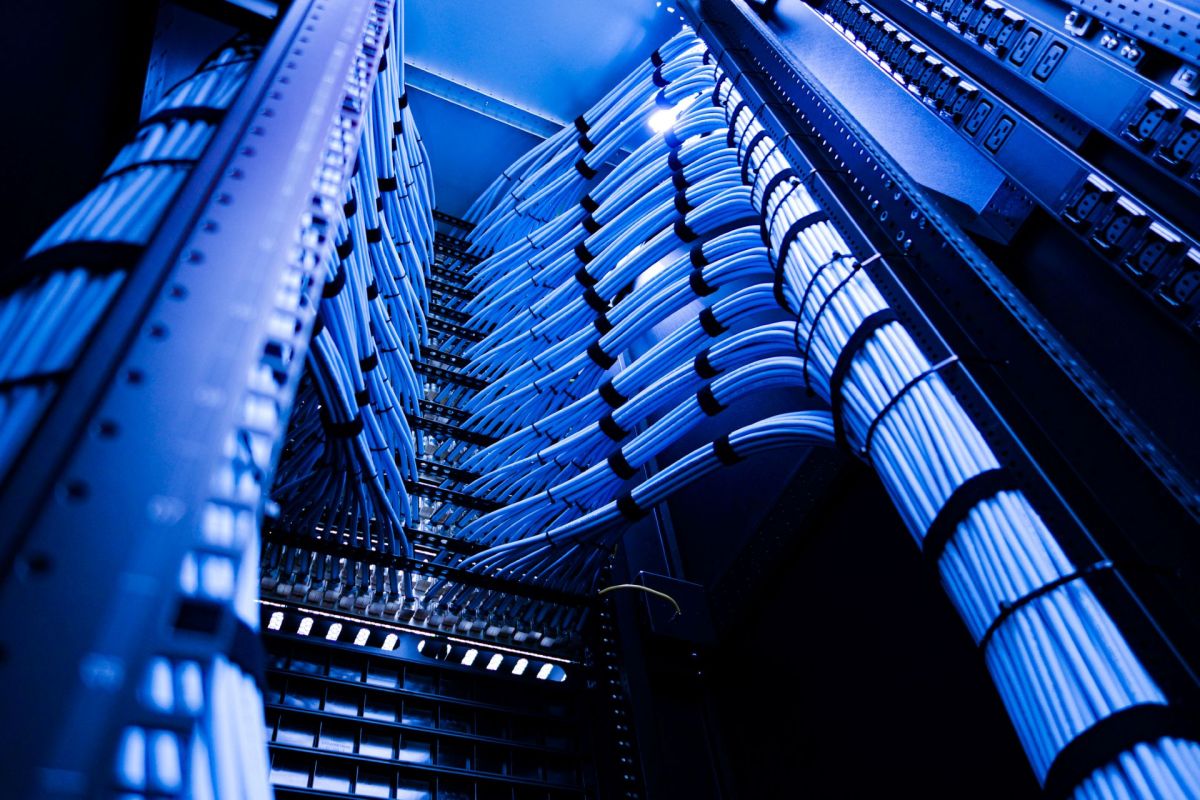 Cables in a data center.