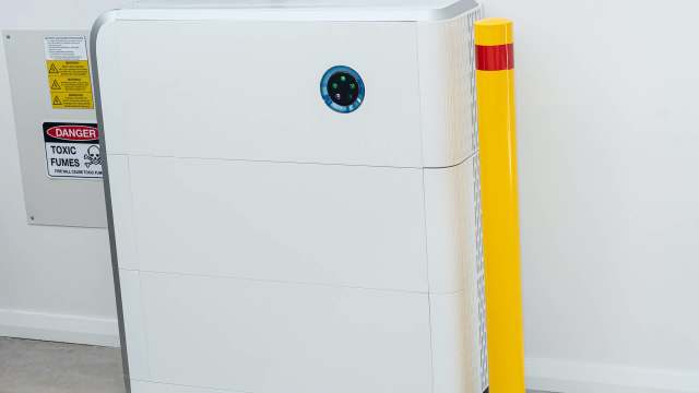 A home battery storage system.
