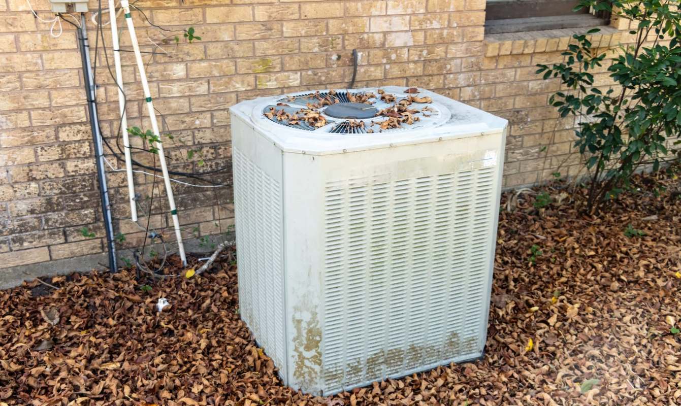 An outdoor HVAC unit.