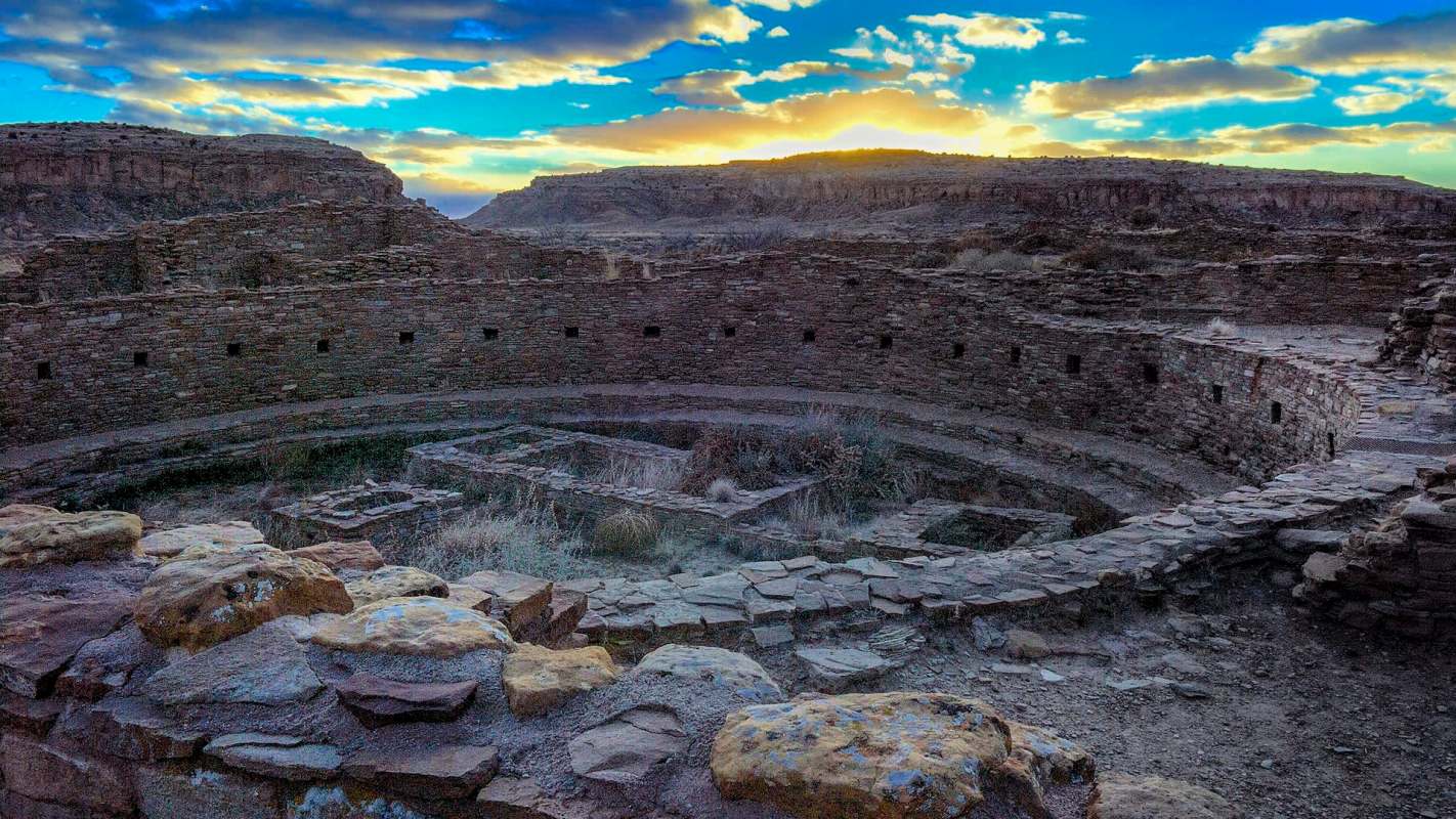 A kiva at Pueblo Bonito in Chaco Culture National Historical Park.