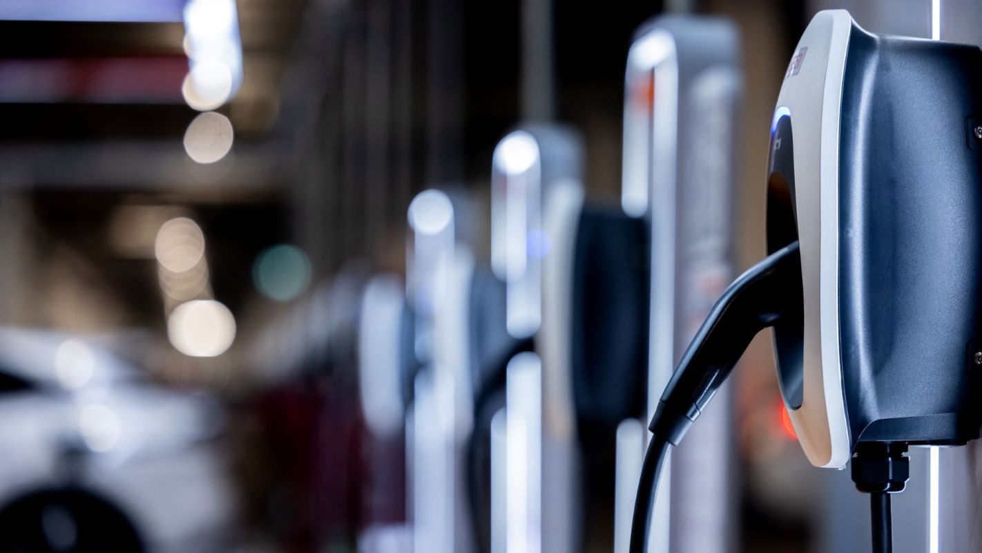 An EV charging station.