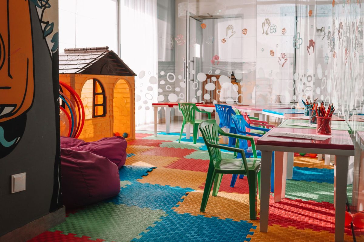 A daycare room.