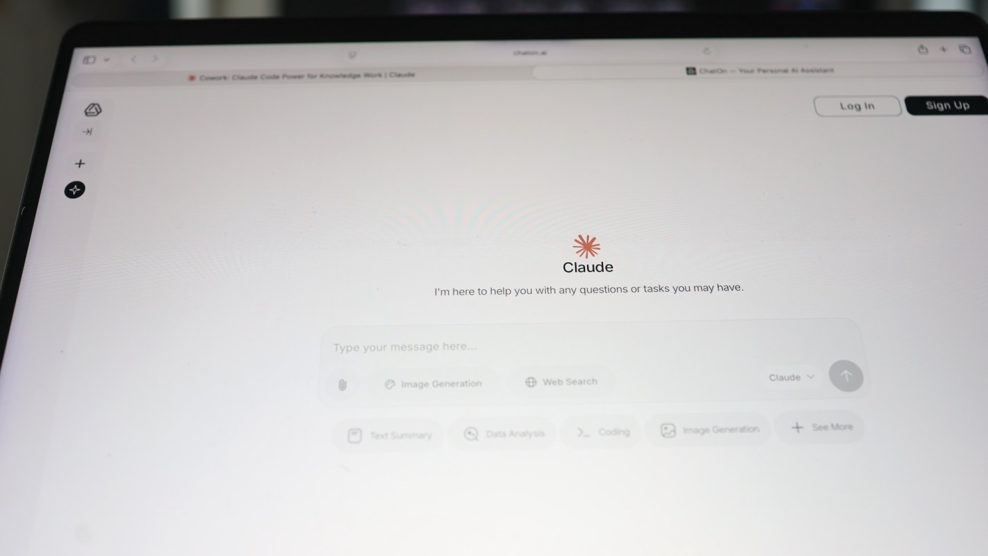 A computer screen displaying a user interface for an AI assistant named Claude.