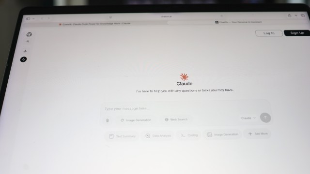A computer screen displaying a user interface for an AI assistant named Claude.