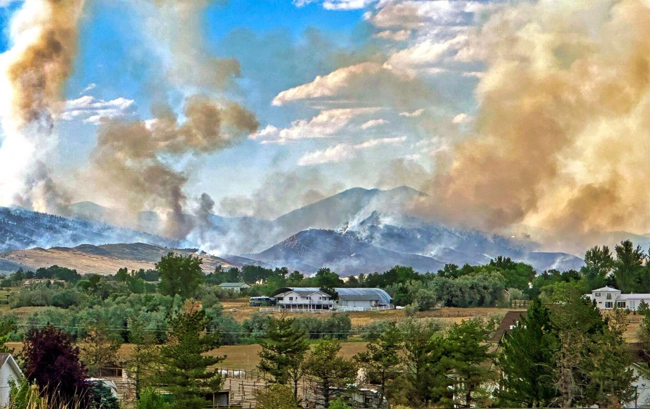 Smoke from a Colorado wildfire.