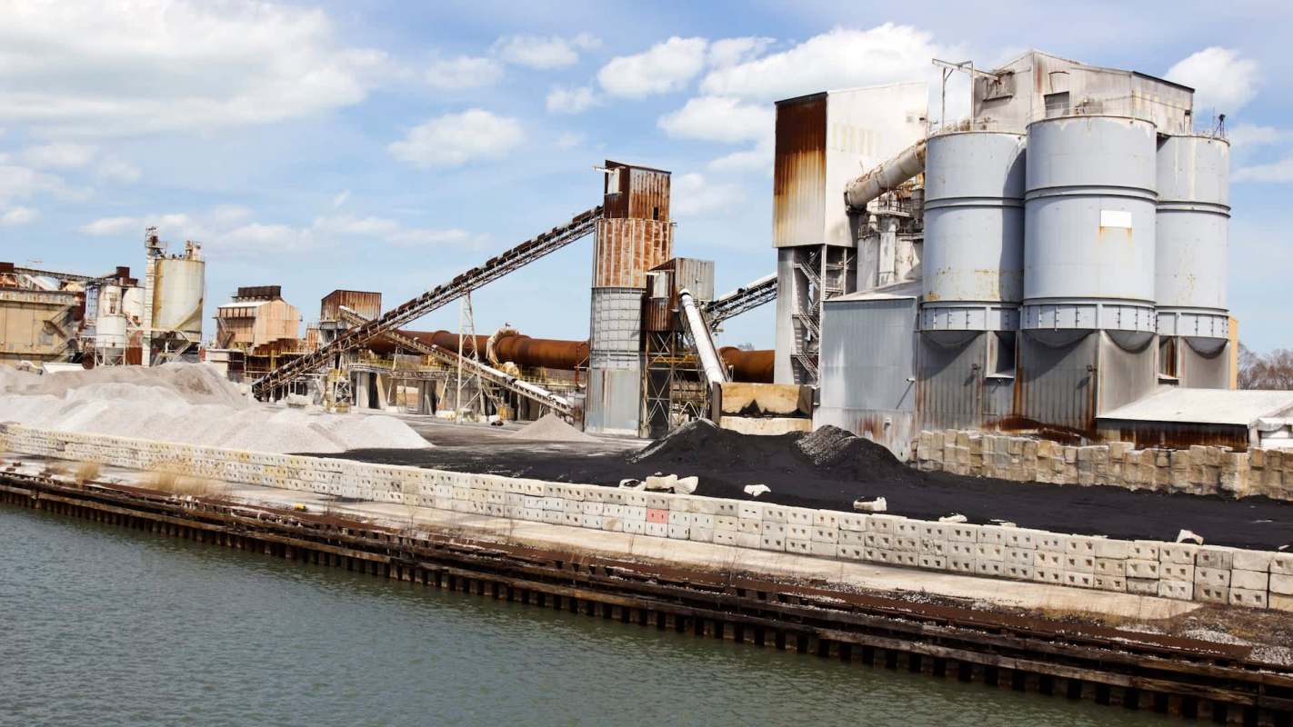 An industrial site.