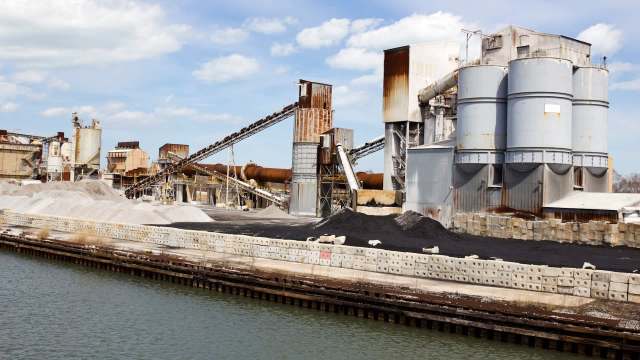 An industrial site.