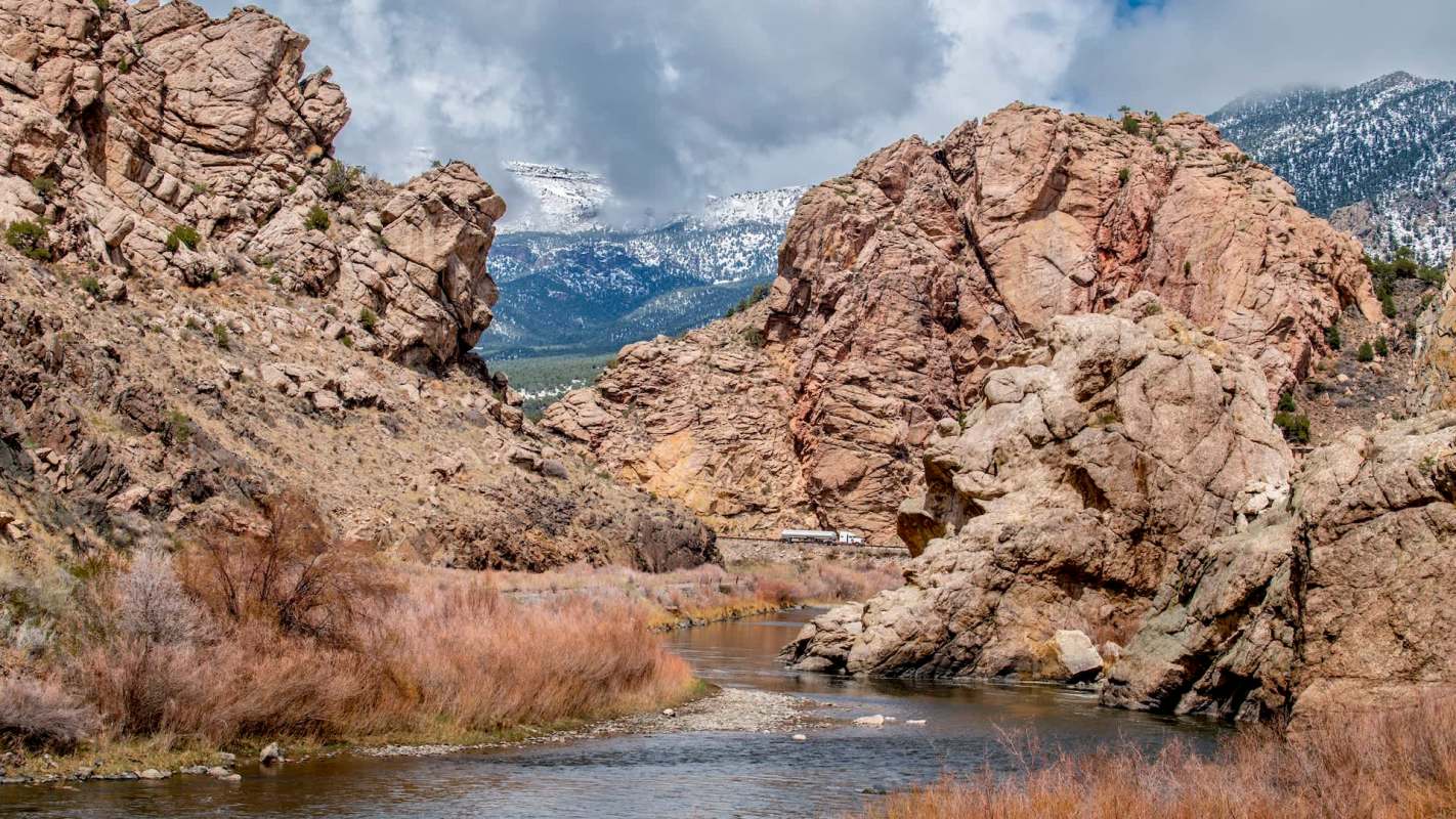 The Arkansas River in Fremont County, Colorado.