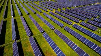 A solar farm.