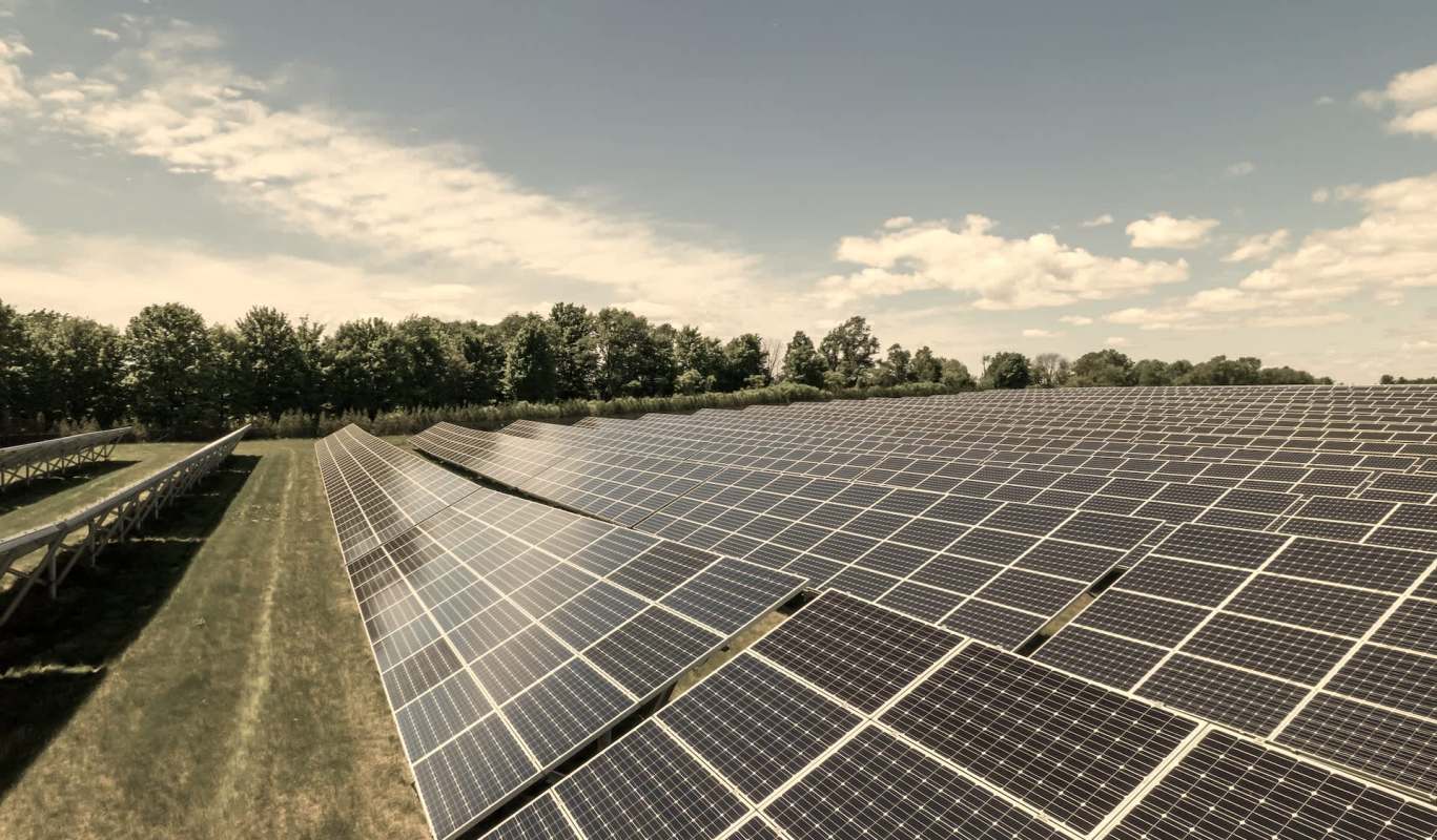A solar farm.