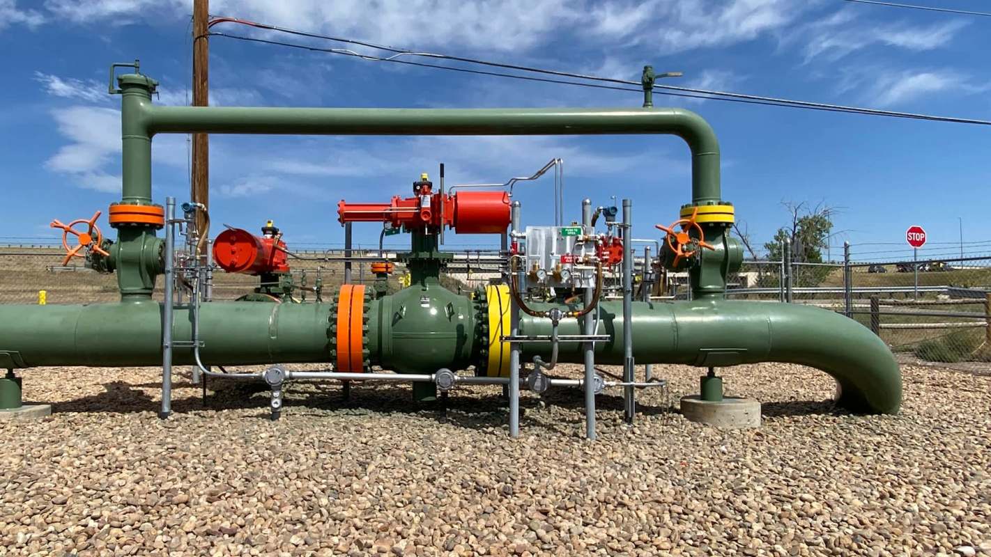 A large gas pipeline system.