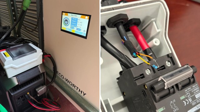 An Eco-Worthy battery power system.