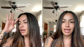 A mom talking about the strain of high energy bills.