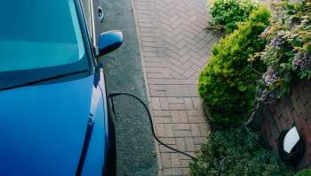 An EV charging at home.