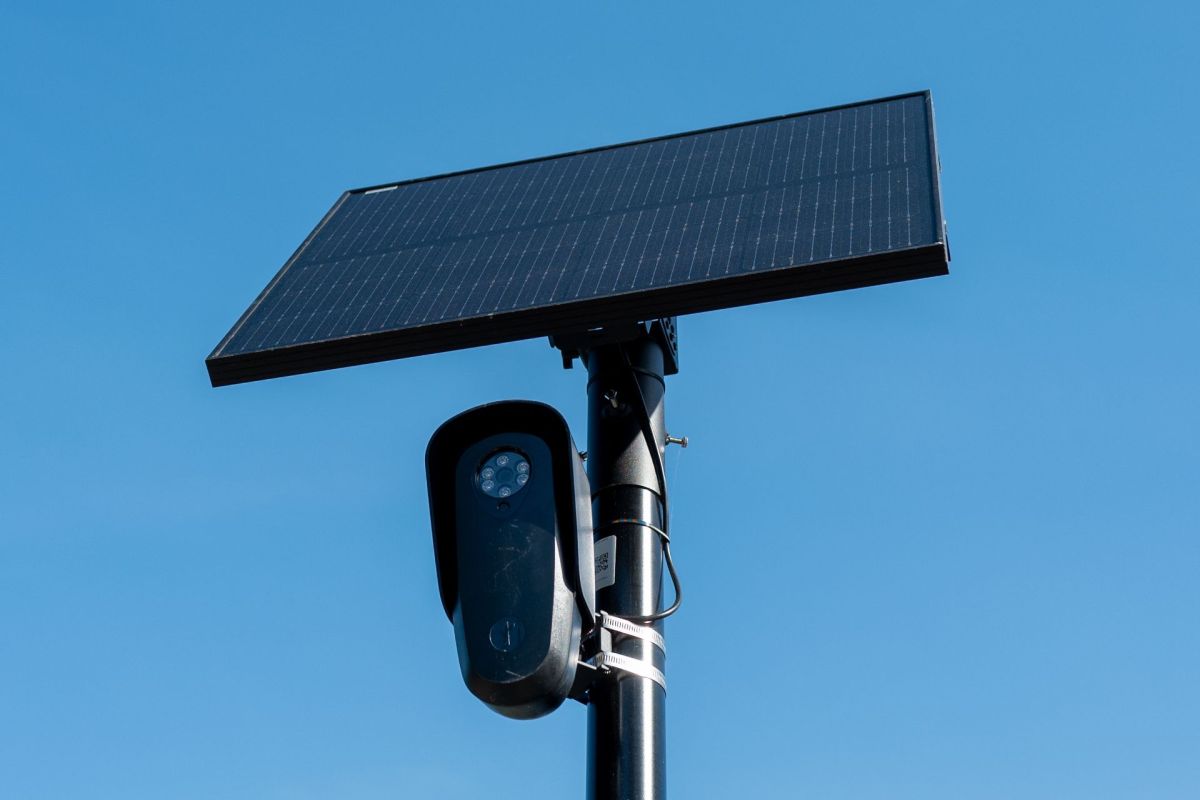 A Flock Safety camera.