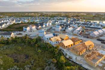 A residential construction site.