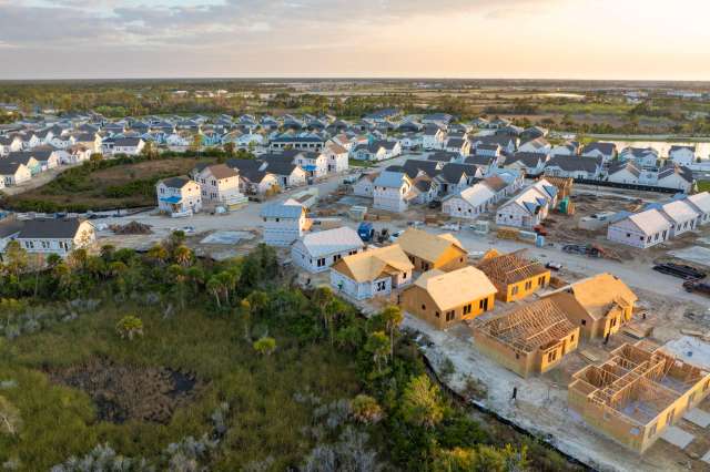 A residential construction site.