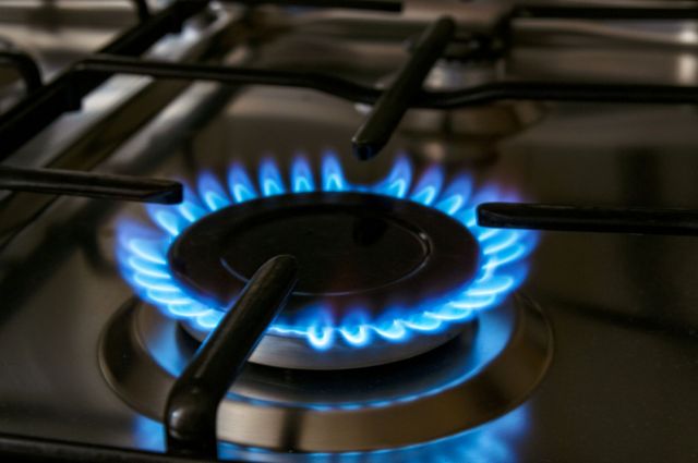 A gas stove burner.