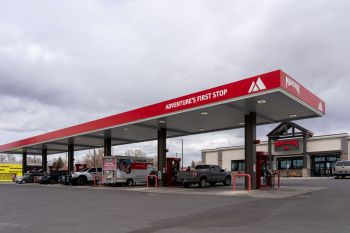 A gas station in Wyoming.