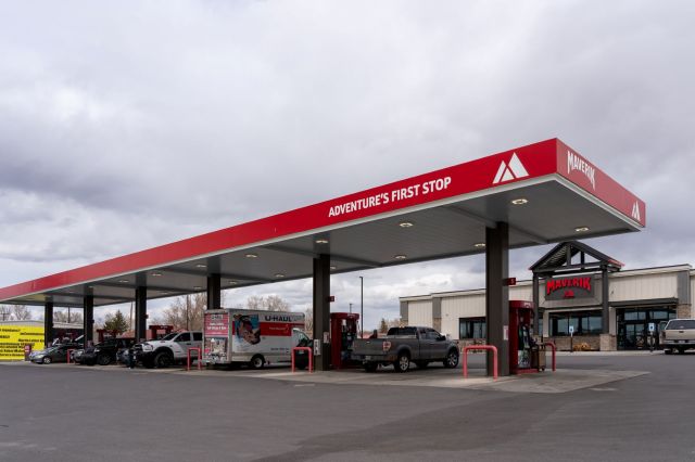A gas station in Wyoming.