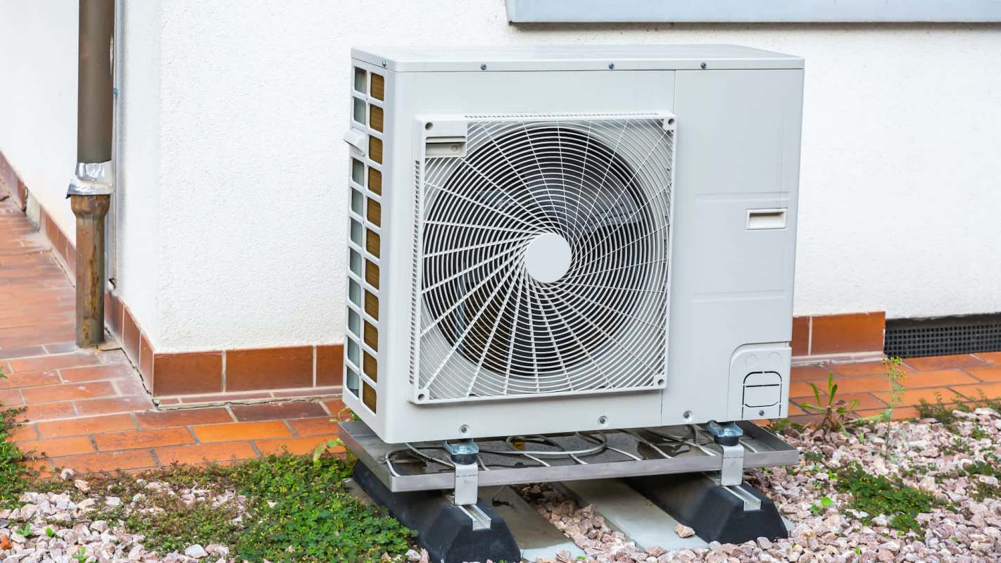 An outdoor air conditioning unit.