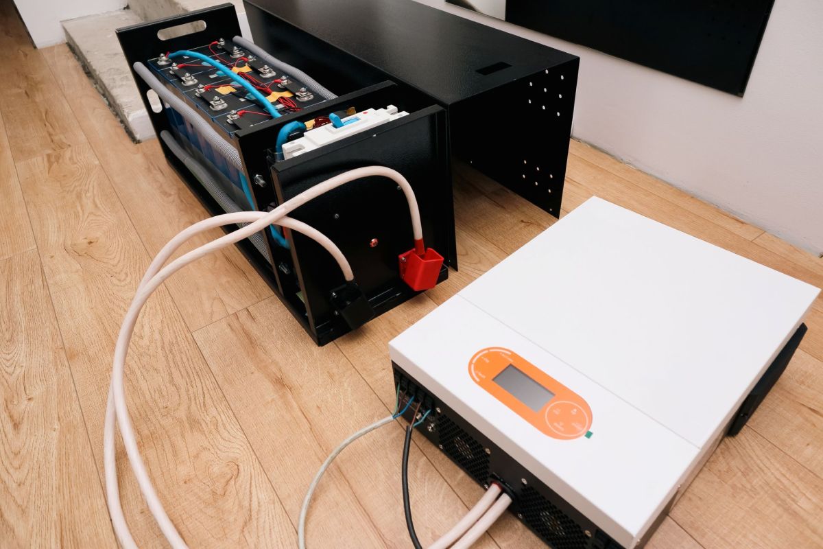 A small home battery system.